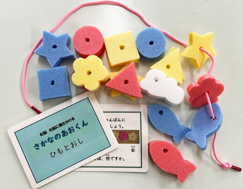 【手先の作業力をつけるのに最適!】ひもとおし『さかなのあおくん』