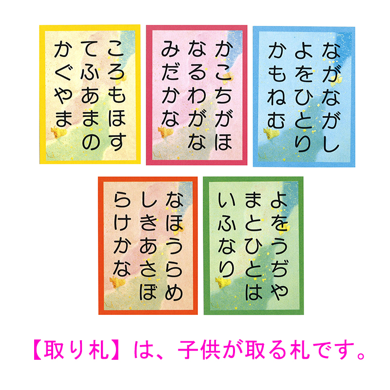 色分け 百人一首 公式認定札 ｜